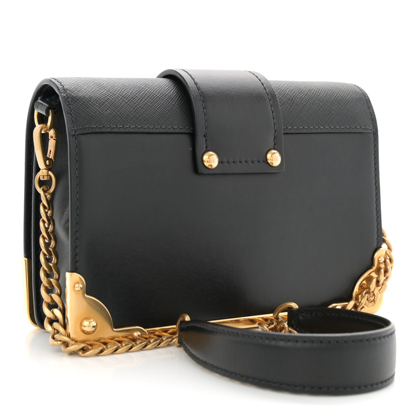 City Calf Saffiano Cahier Bag Black