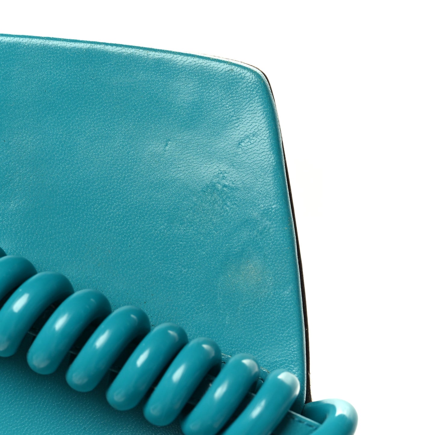 Rubber Wire Nappa Stretch 90mm Sandals 36 Turquoise