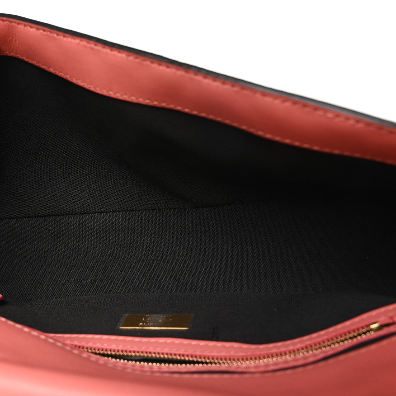 Fendi Nappa FF 1974 Embossed Baguette Rosa Pesca 5 of 10