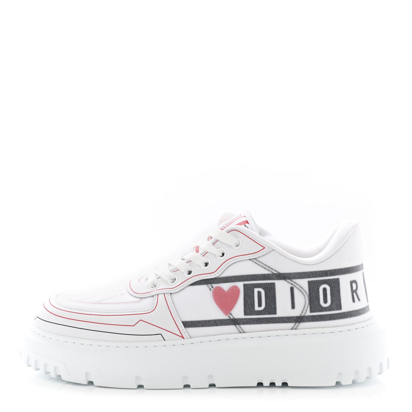 Nylon Mesh Dior Addict D Chess Dioramour Low Top Sneakers 40 White Multicolor