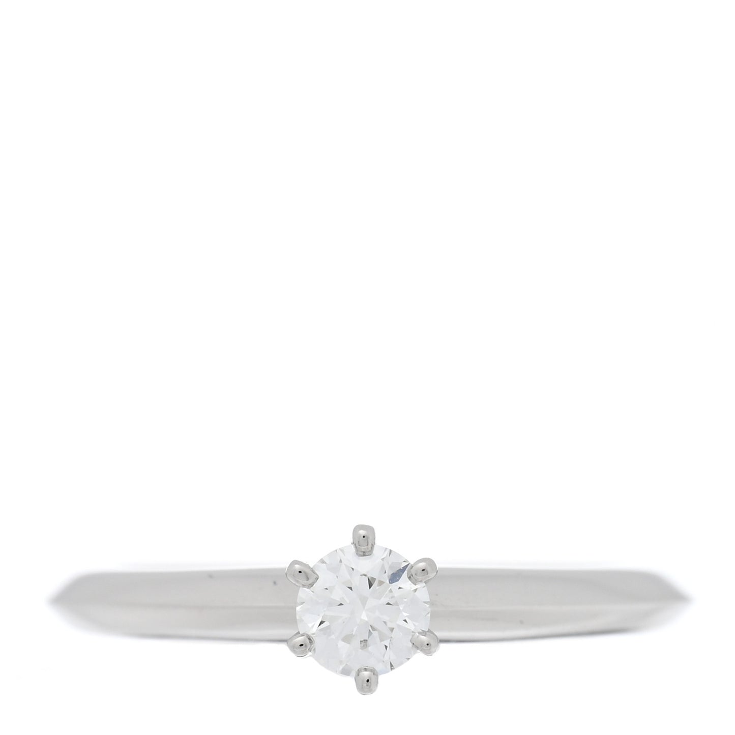 Platinum Diamond .21ct Solitaire Engagement Ring 49 4.75