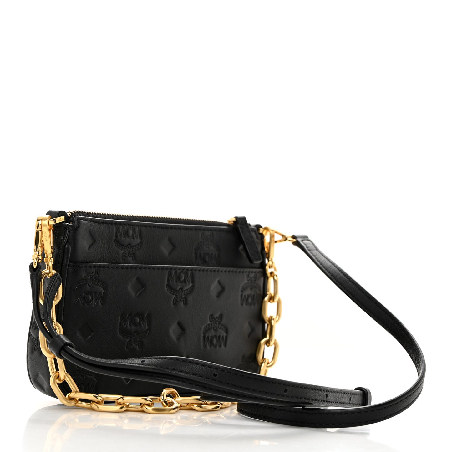 Calfskin Monogram Mini Aren Pouch Black