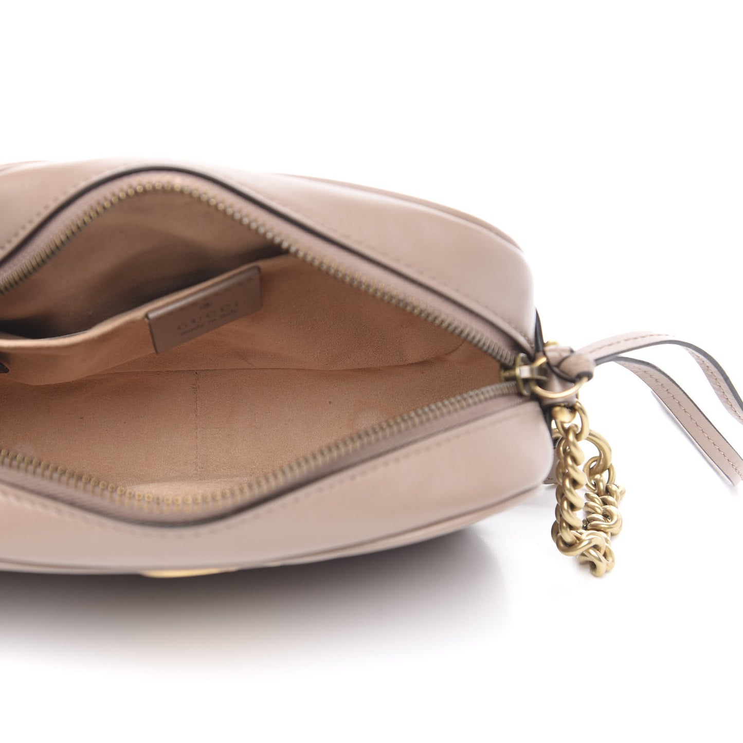 Calfskin Matelasse Mini GG Marmont Chain Shoulder Bag Porcelain Rose