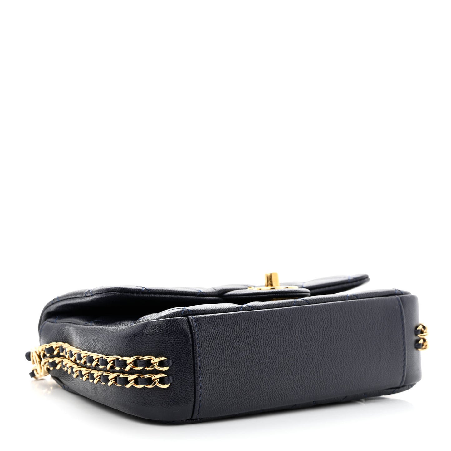 Caviar Quilted Mini CC You Flap Navy