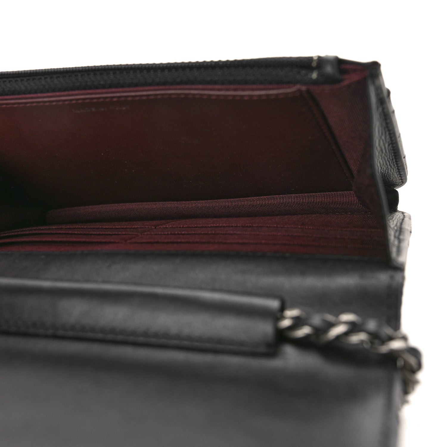 Chanel Aged Calfskin Chevron Quilted Reissue Wallet On Chain WOC Black 5 of 10