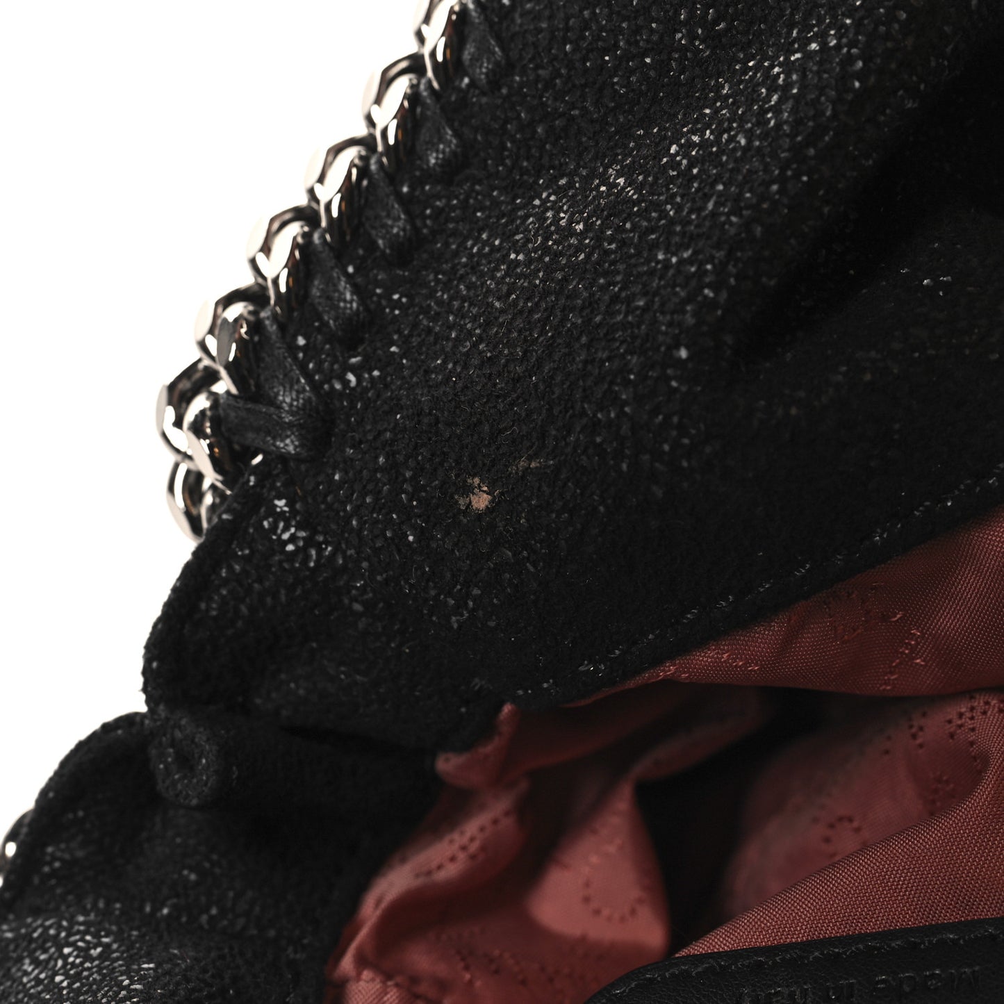 Shaggy Deer Mini Falabella Fold Over Tote Black