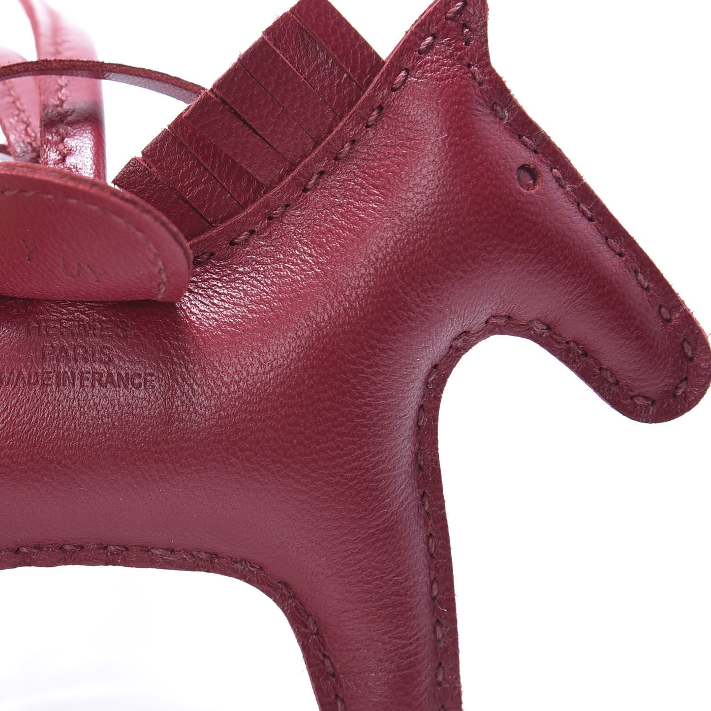 Milo Lambskin Grigri Rodeo Horse Bag Charm PM Rubis