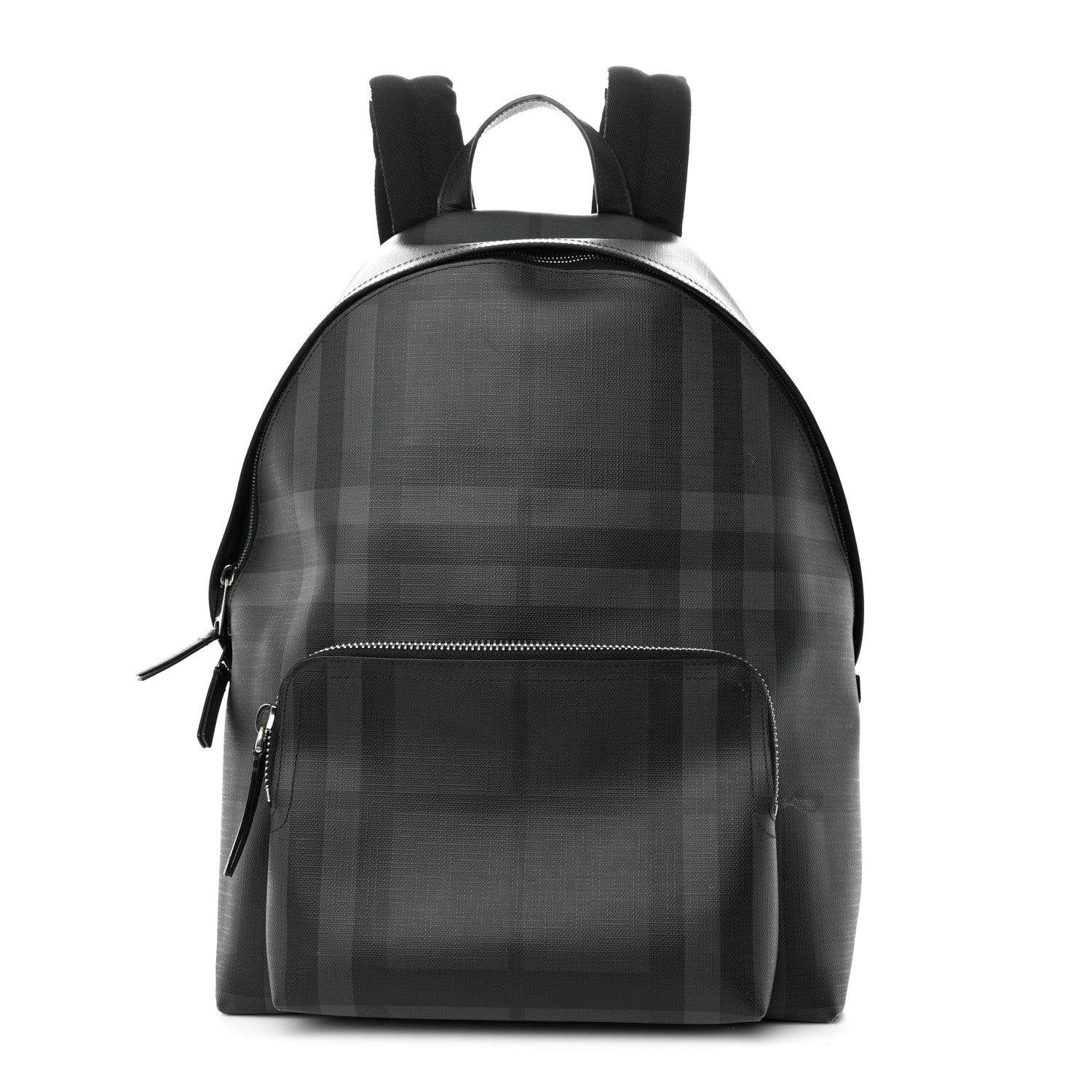 Burberry PVC Check Abbeydale Simple Backpack Black Grey 1 of 12