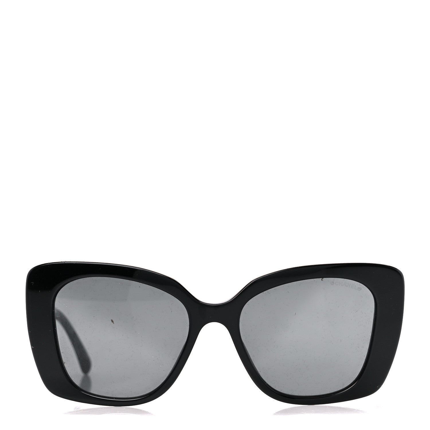 Chanel Acetate Strass Square Sunglasses 5422-B Black White 2 of 8