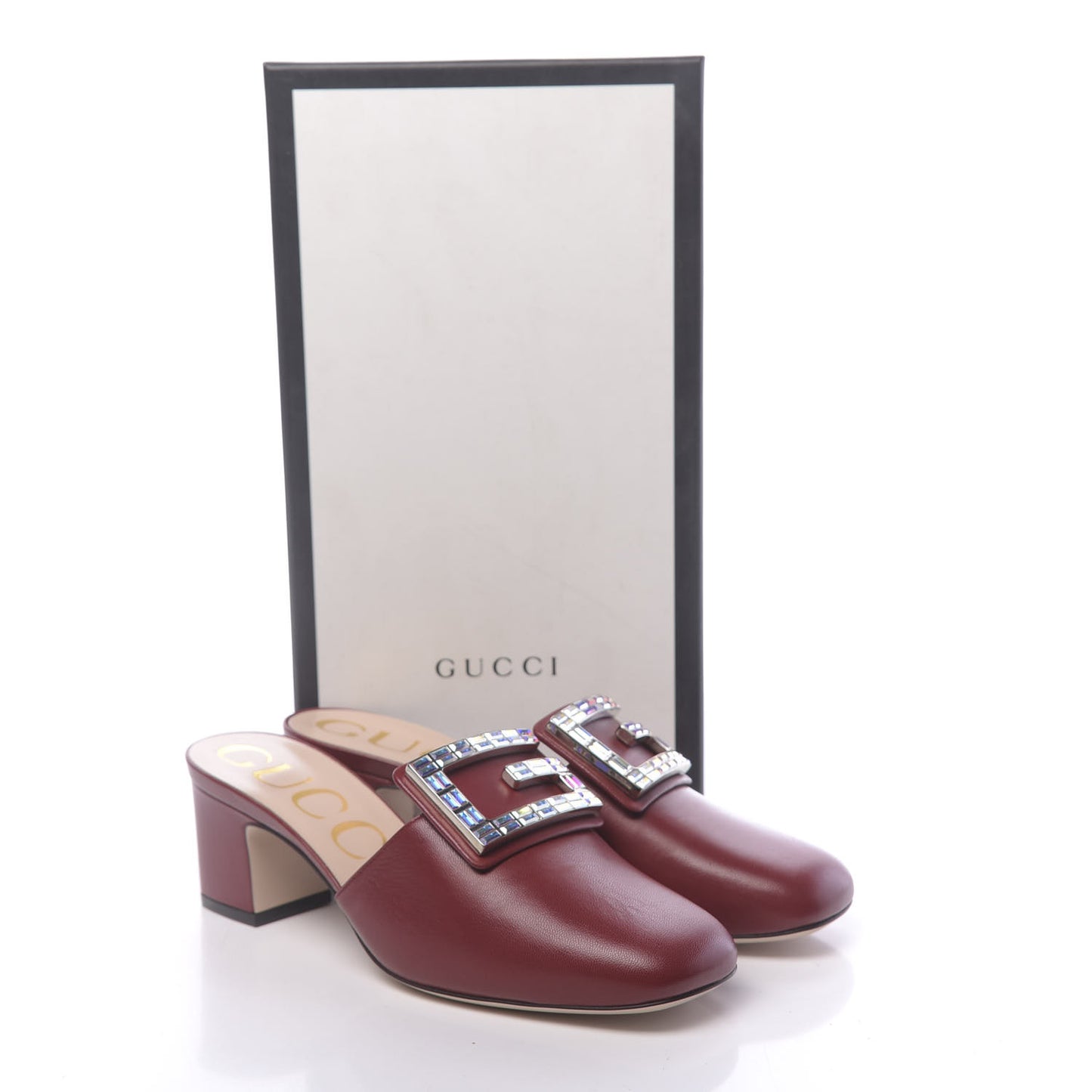 Malaga Kid Crystal Square G Madelyn Mules 37 Romantic Cerise