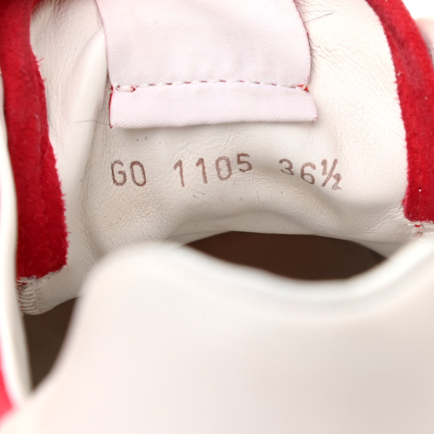 Suede Calfskin Run Away Sneakers 36.5 Red