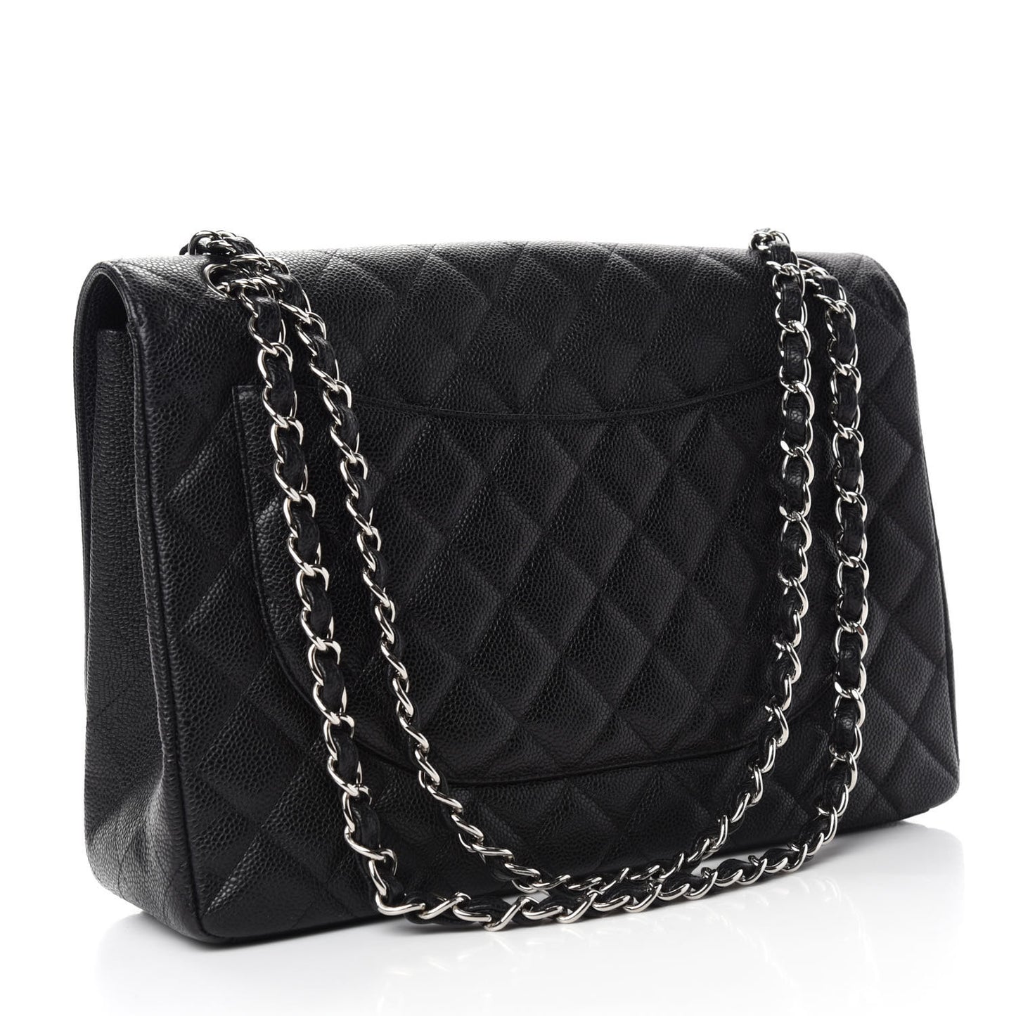 Caviar Quilted Maxi Single Flap Black