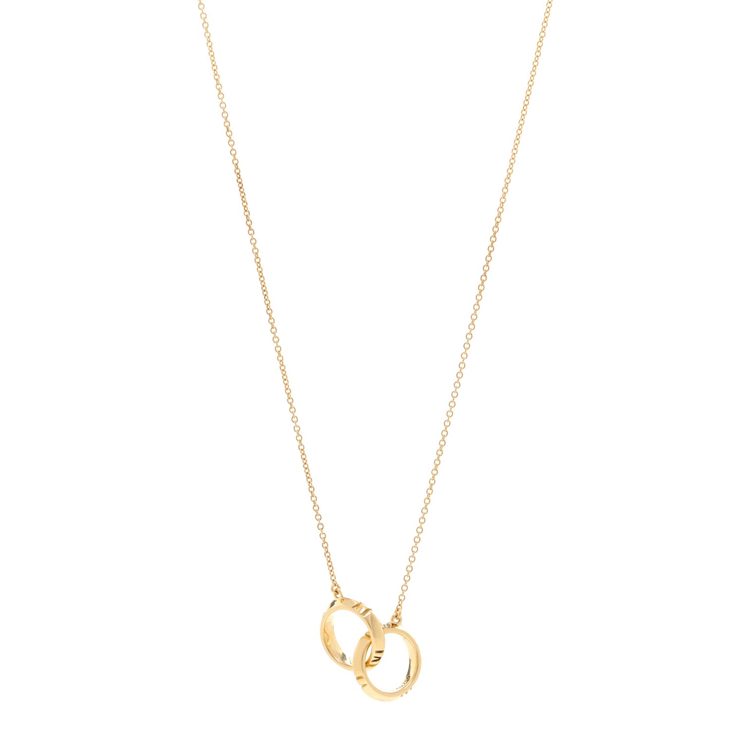 18K Yellow Gold Interlocking Atlas Open Pendant Necklace