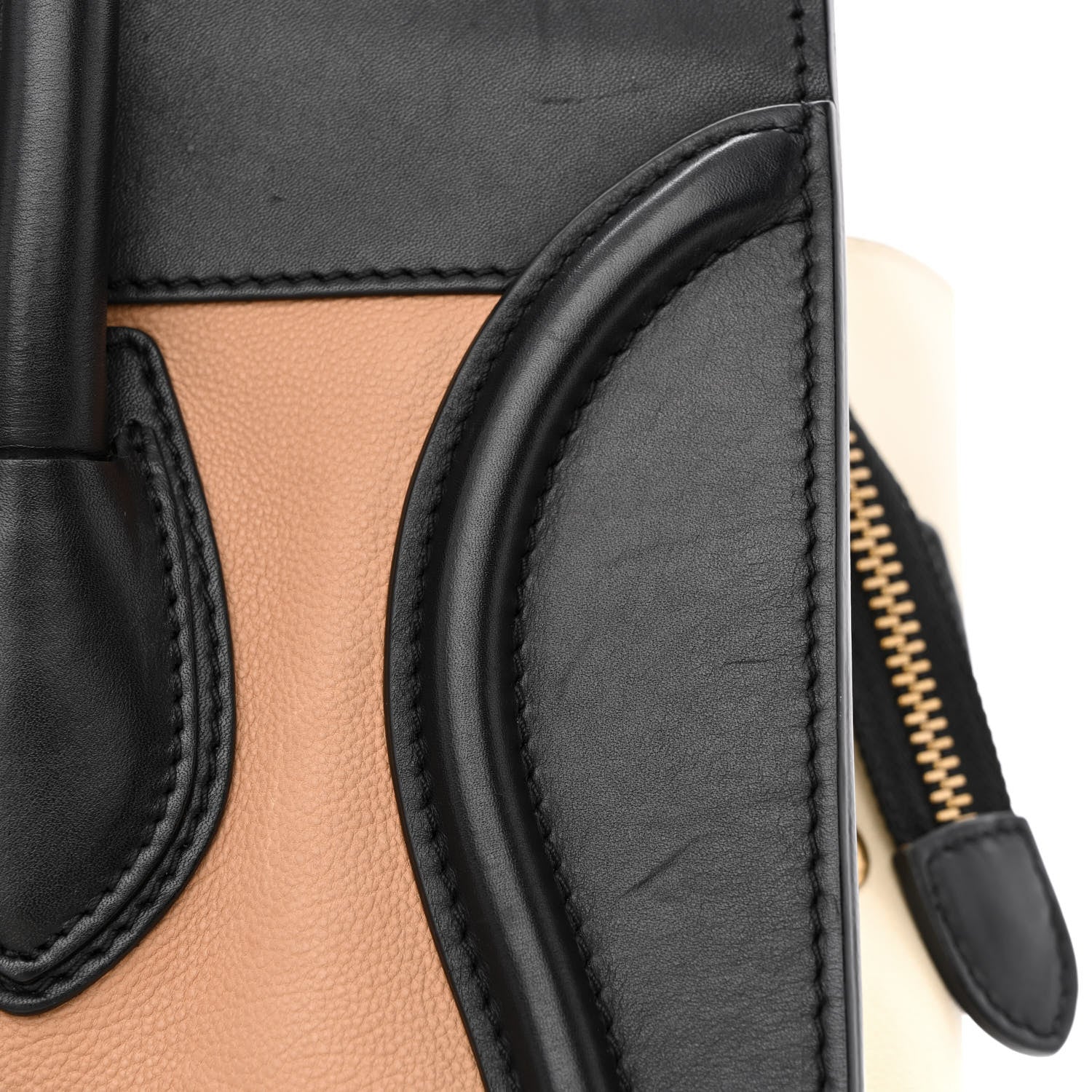 Celine Velluto Calfskin Mini Tri-Color Luggage Flesh 11 of 11