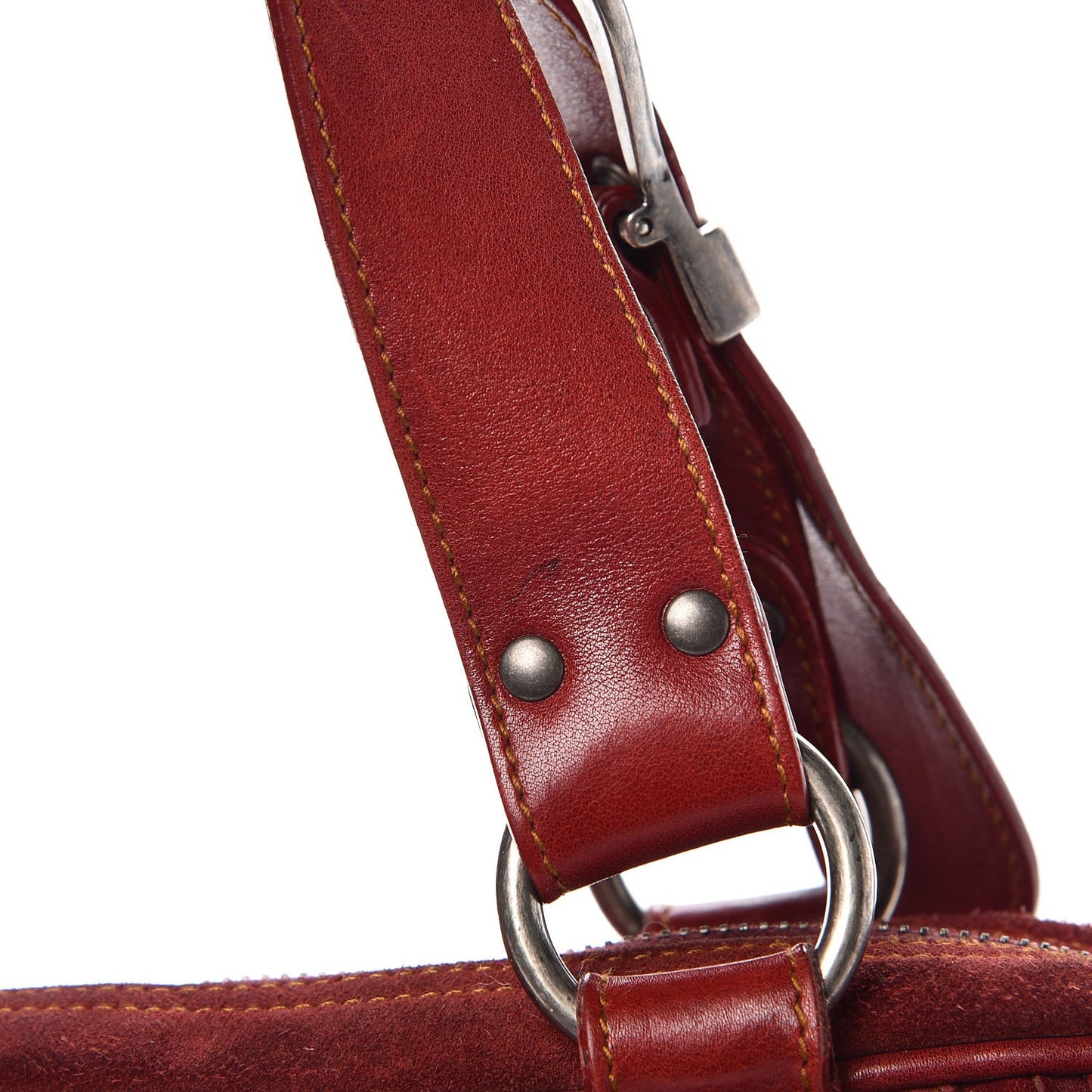Suede Gaucho Saddle Bag Red