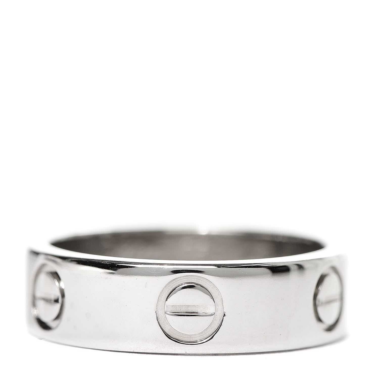 Cartier 18K White Gold 5.5mm LOVE Ring 52 6 1 of 5