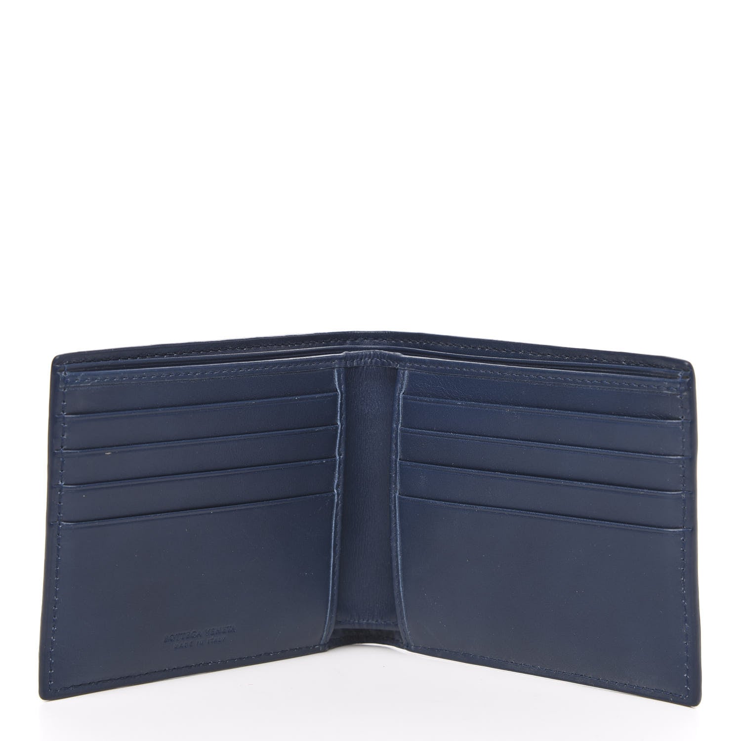 Bottega Veneta Nappa Intrecciato Bi-Fold Wallet Denim 5 of 8