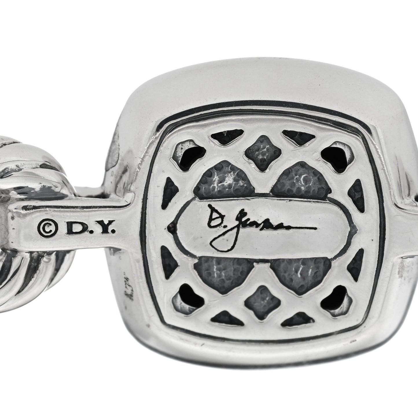 Sterling Silver Diamond Black Onyx Albion Cable Bracelet
