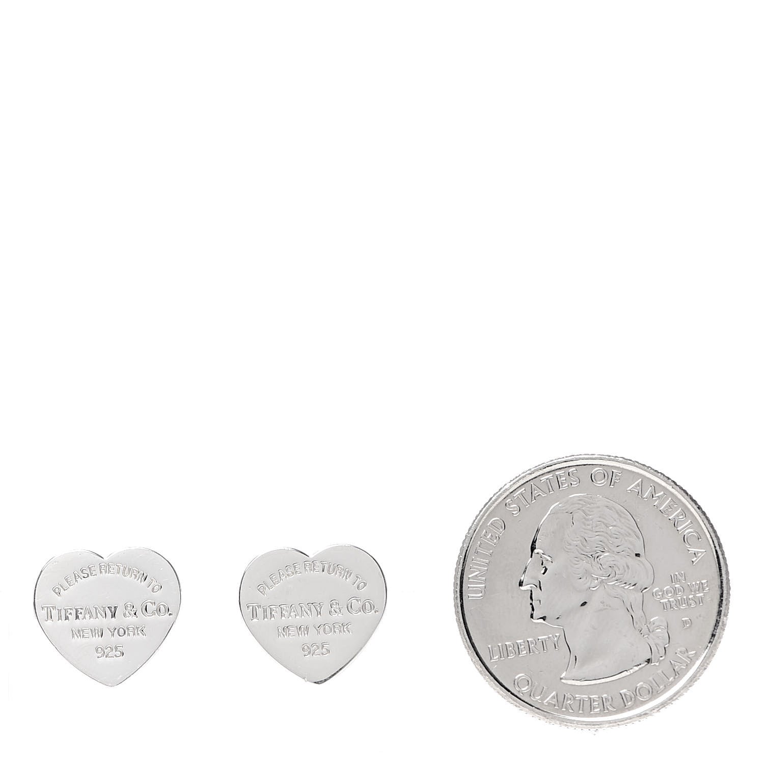 Tiffany Sterling Silver Return To Heart Tag Earrings 2 of 4