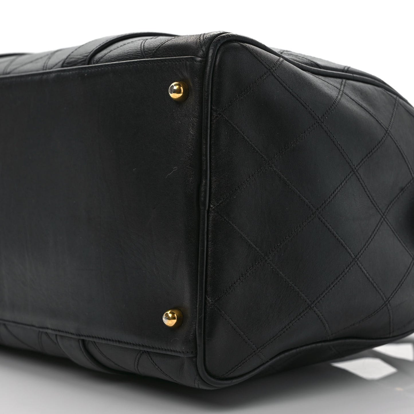 Calfskin Stitched CC Boston Black