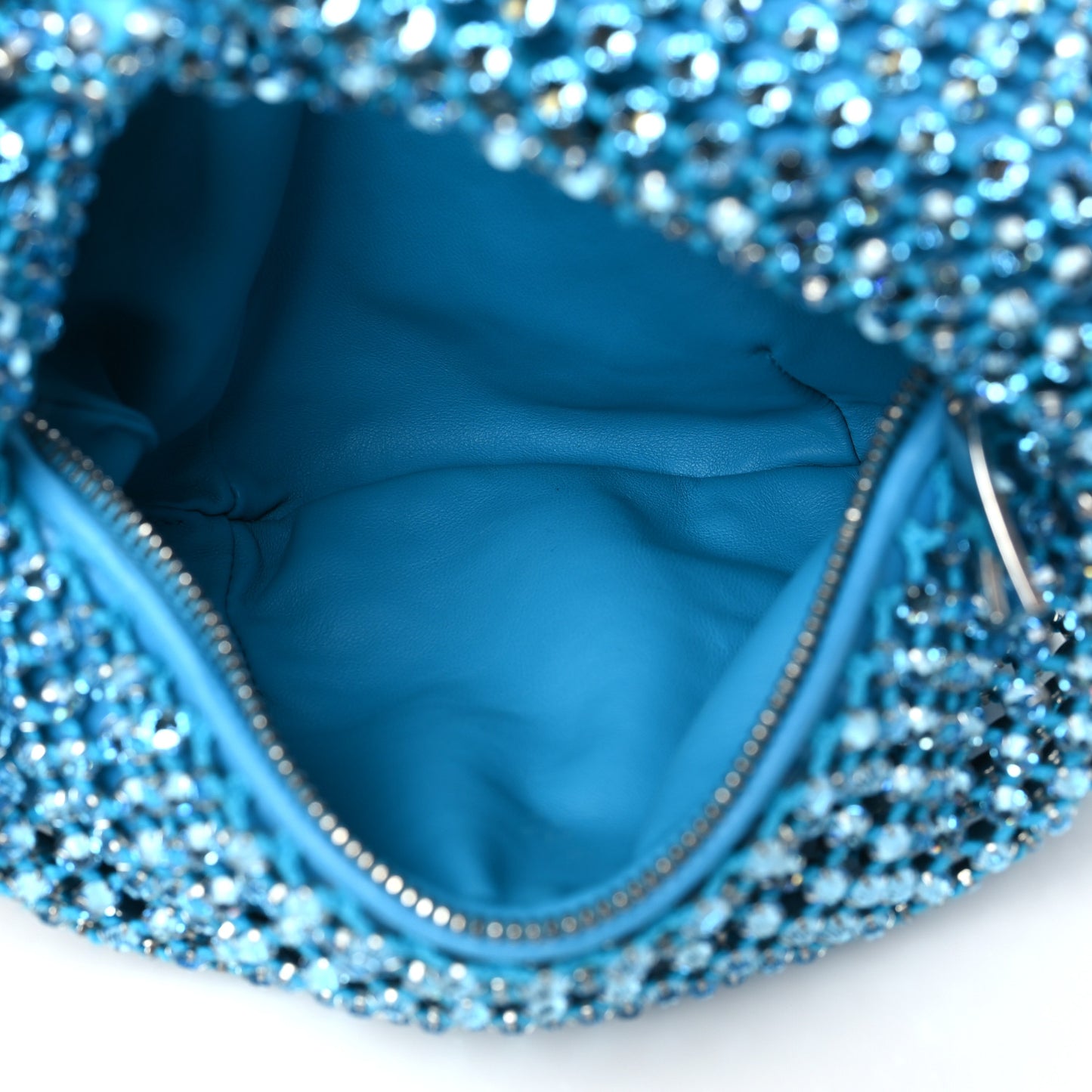 Mesh Crystal Nappa Intrecciato Mini Jodie Pool Aquamarine
