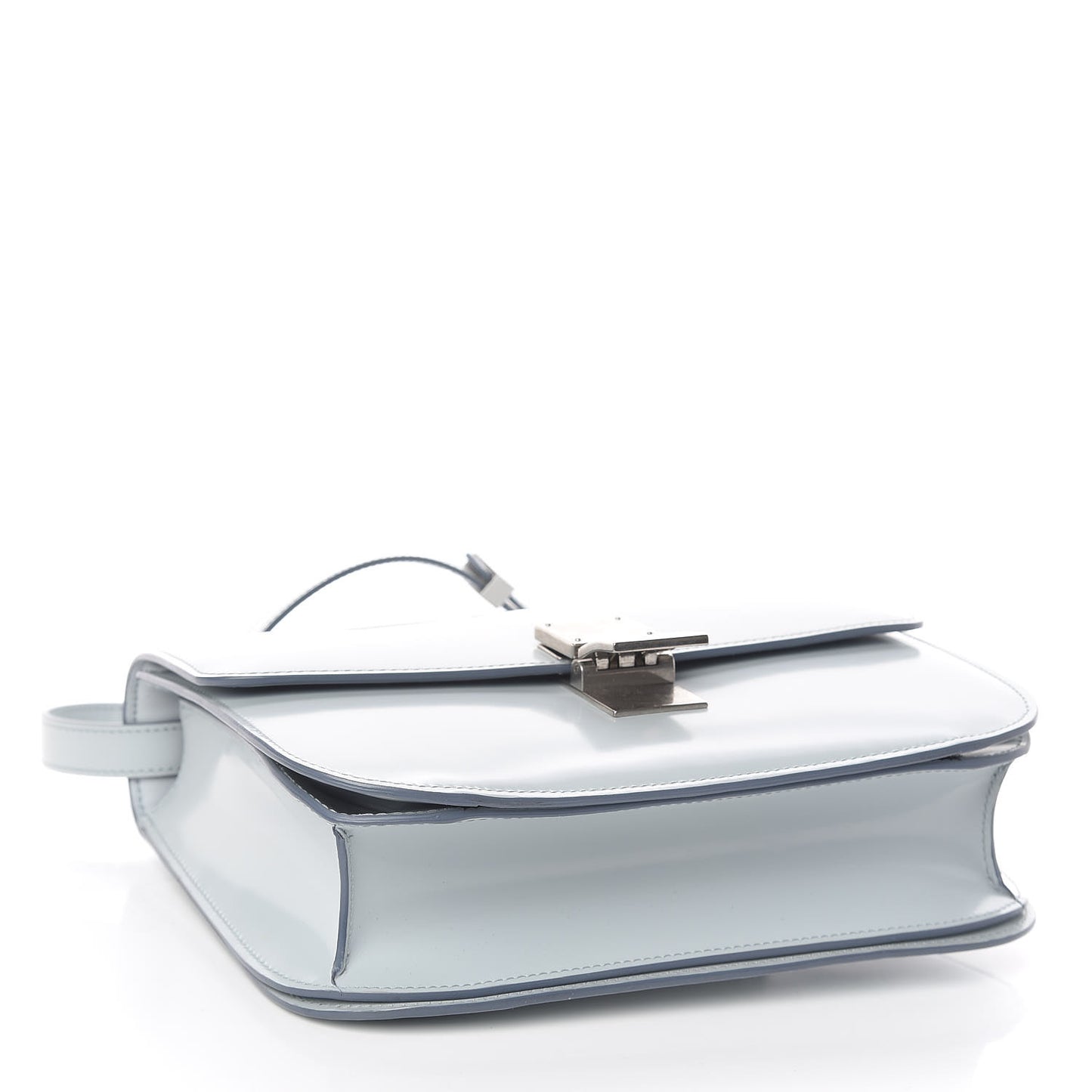 Spazzolato Calfskin Medium Classic Box Flap Bag Glacier