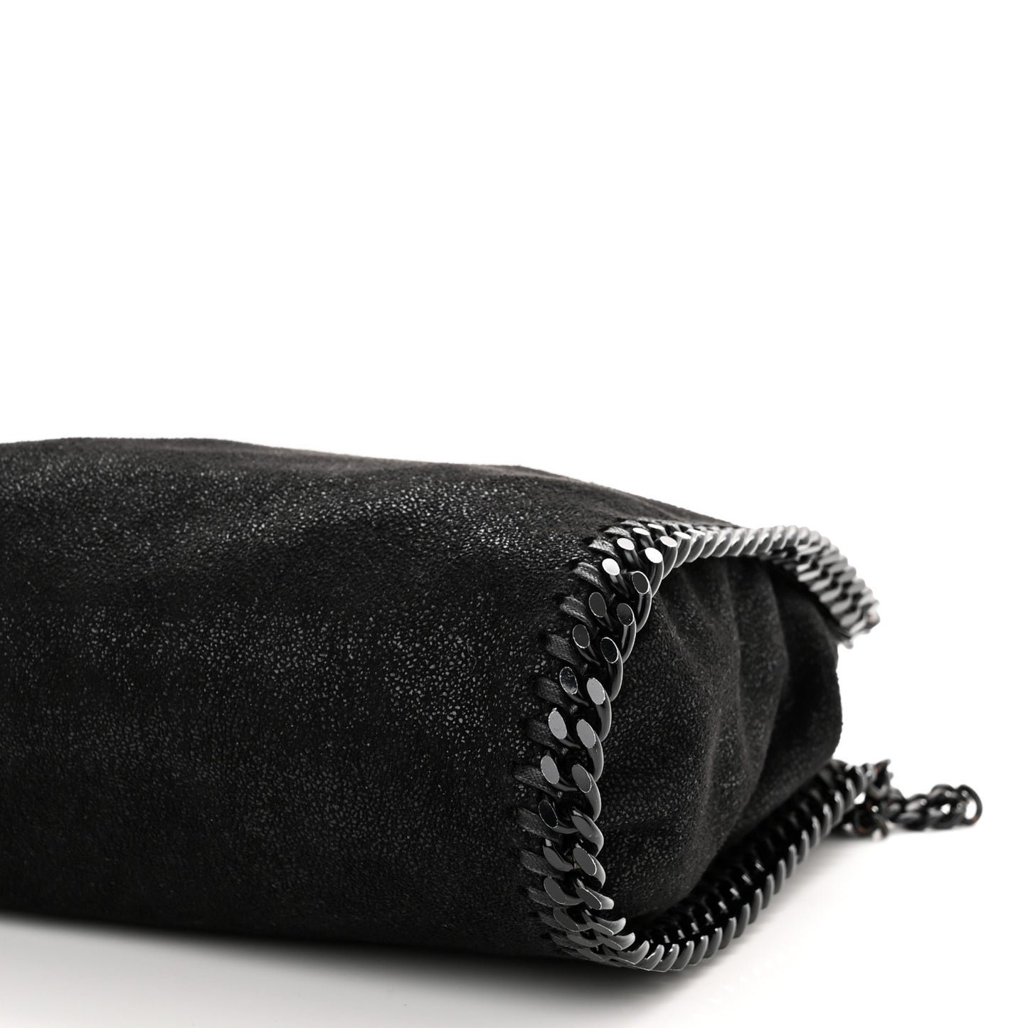 Shaggy Deer Mini Falabella Fold Over Tote Black
