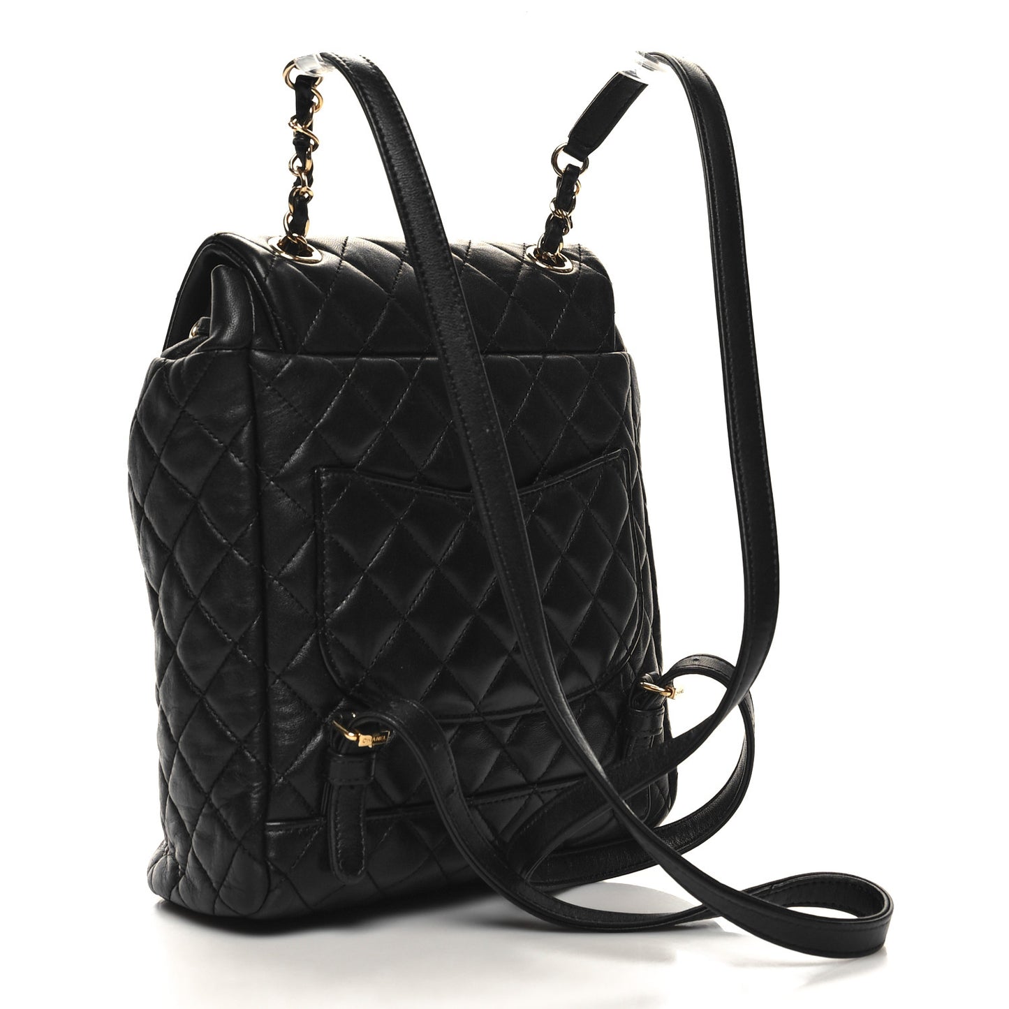Lambskin Quilted Small Urban Spirit Backpack Black