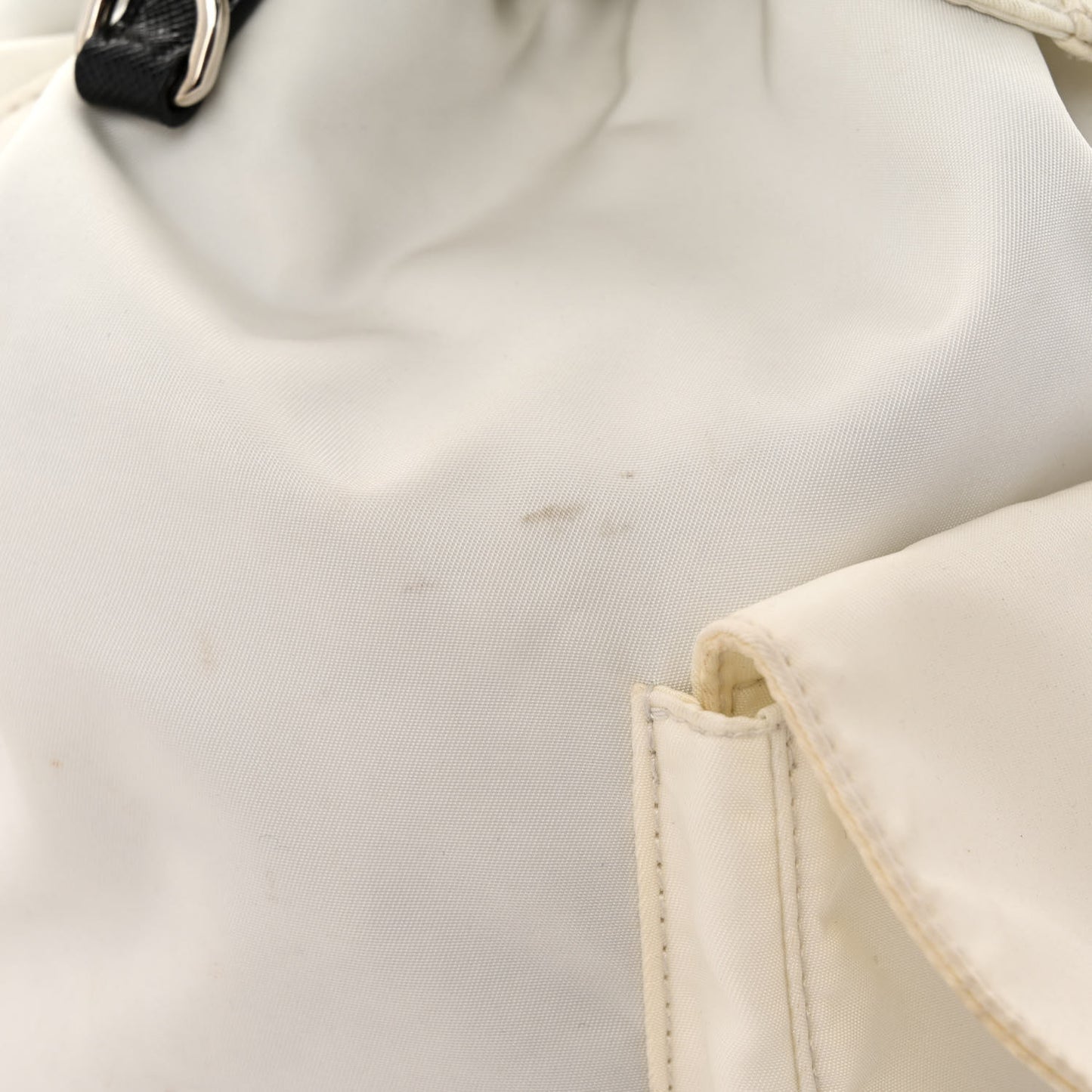 Nylon New Vela Studded Backpack White Fuoco