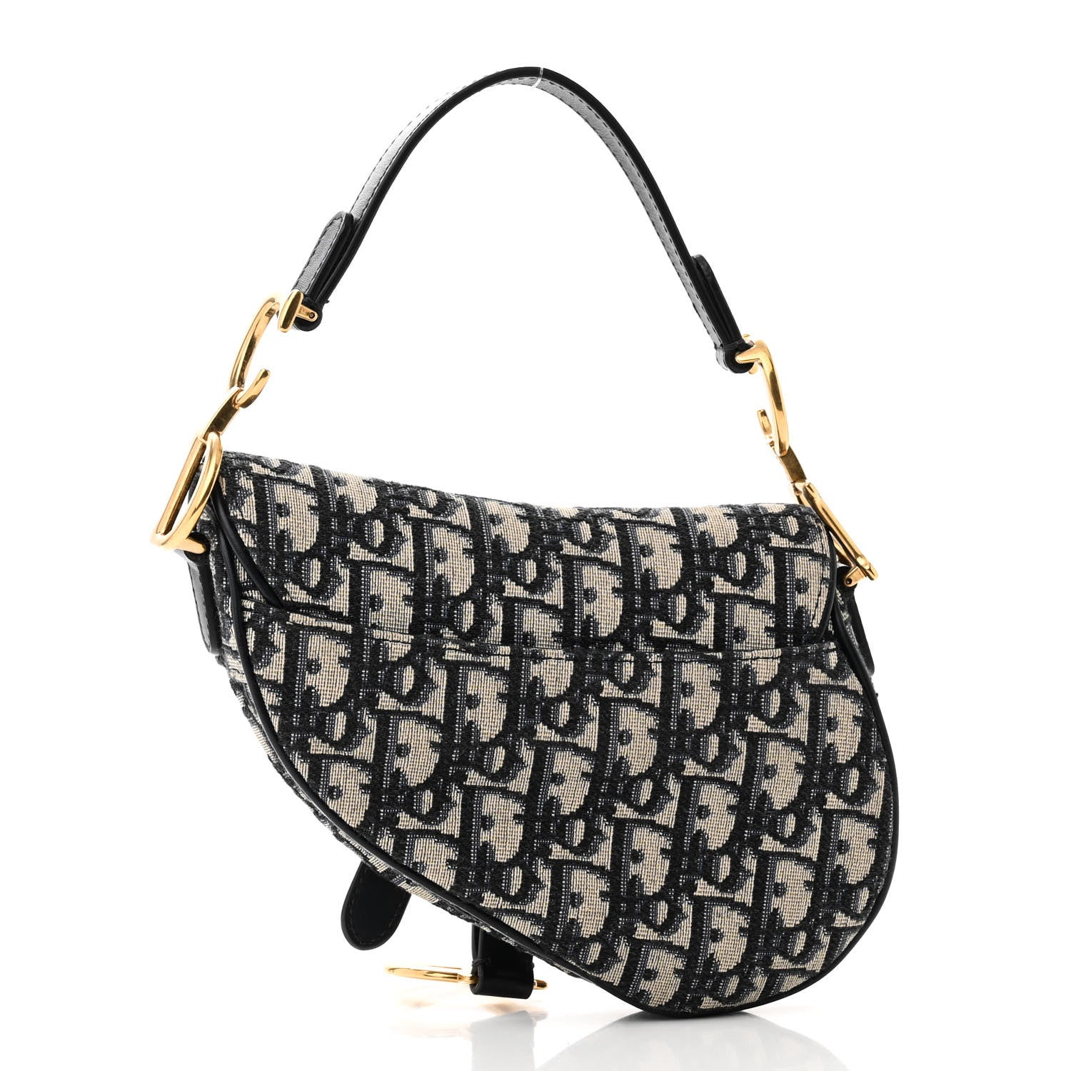 Christian Dior Oblique Mini Saddle Bag Blue 3 of 9