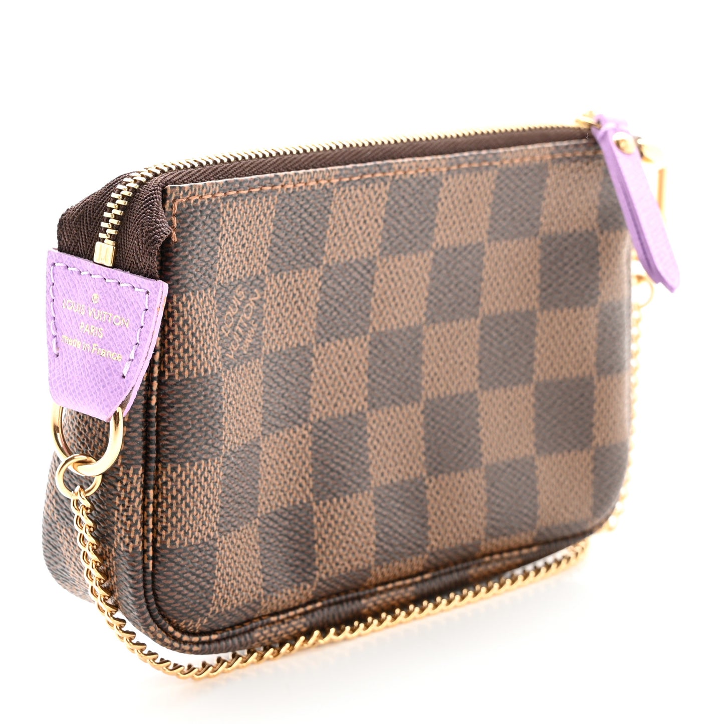 Damier Ebene Illustre Mini Pochette Accessories Violet
