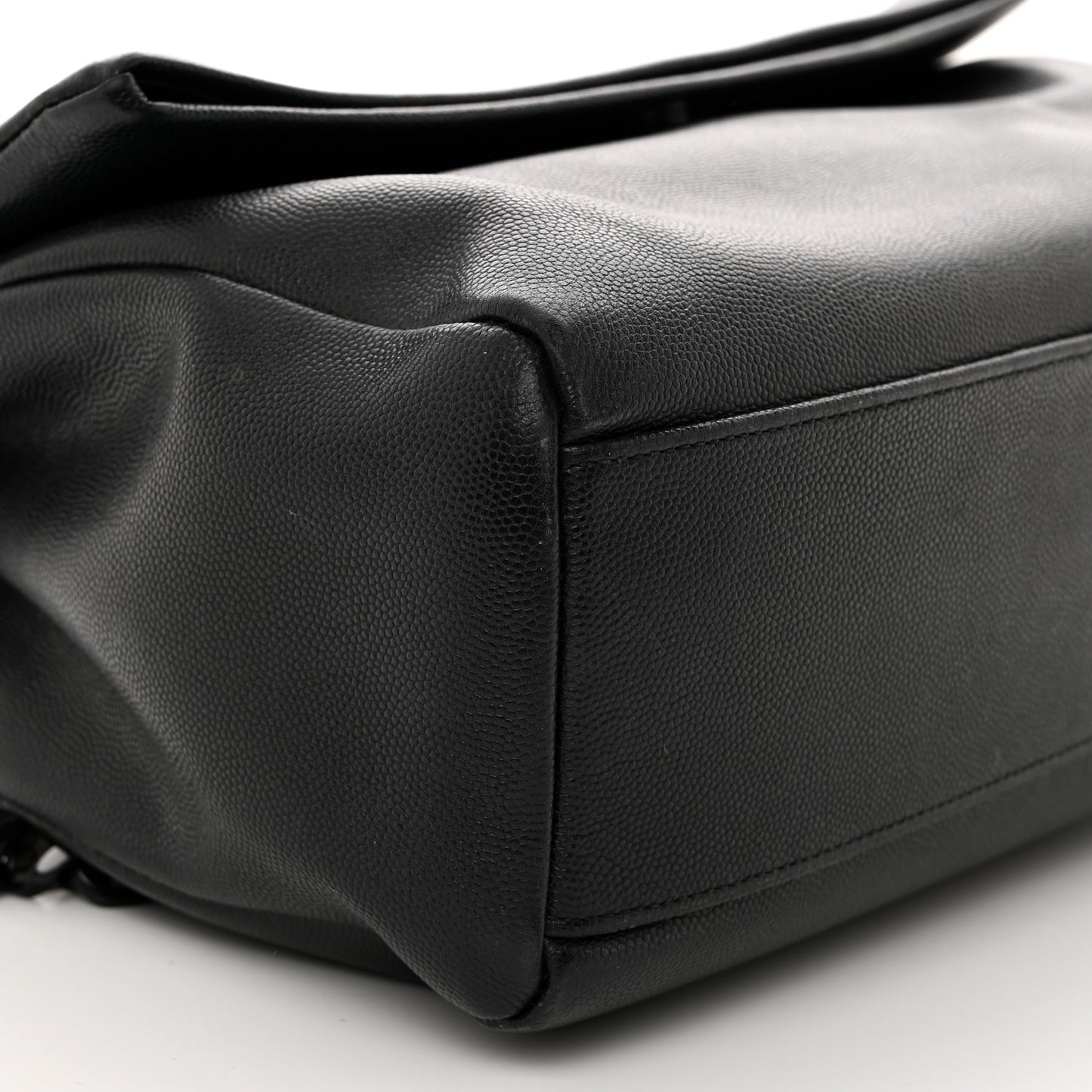 Grain De Poudre Medium West Hollywood Monogram Fold-Over Black