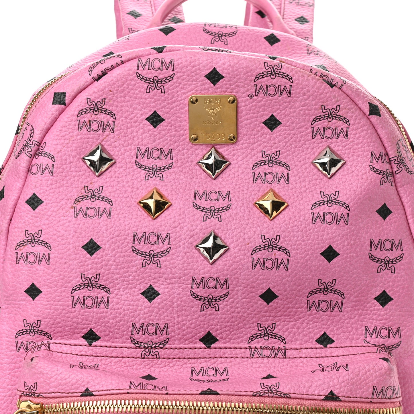 Visetos Medium Sprinkle Stud Stark Backpack Pink