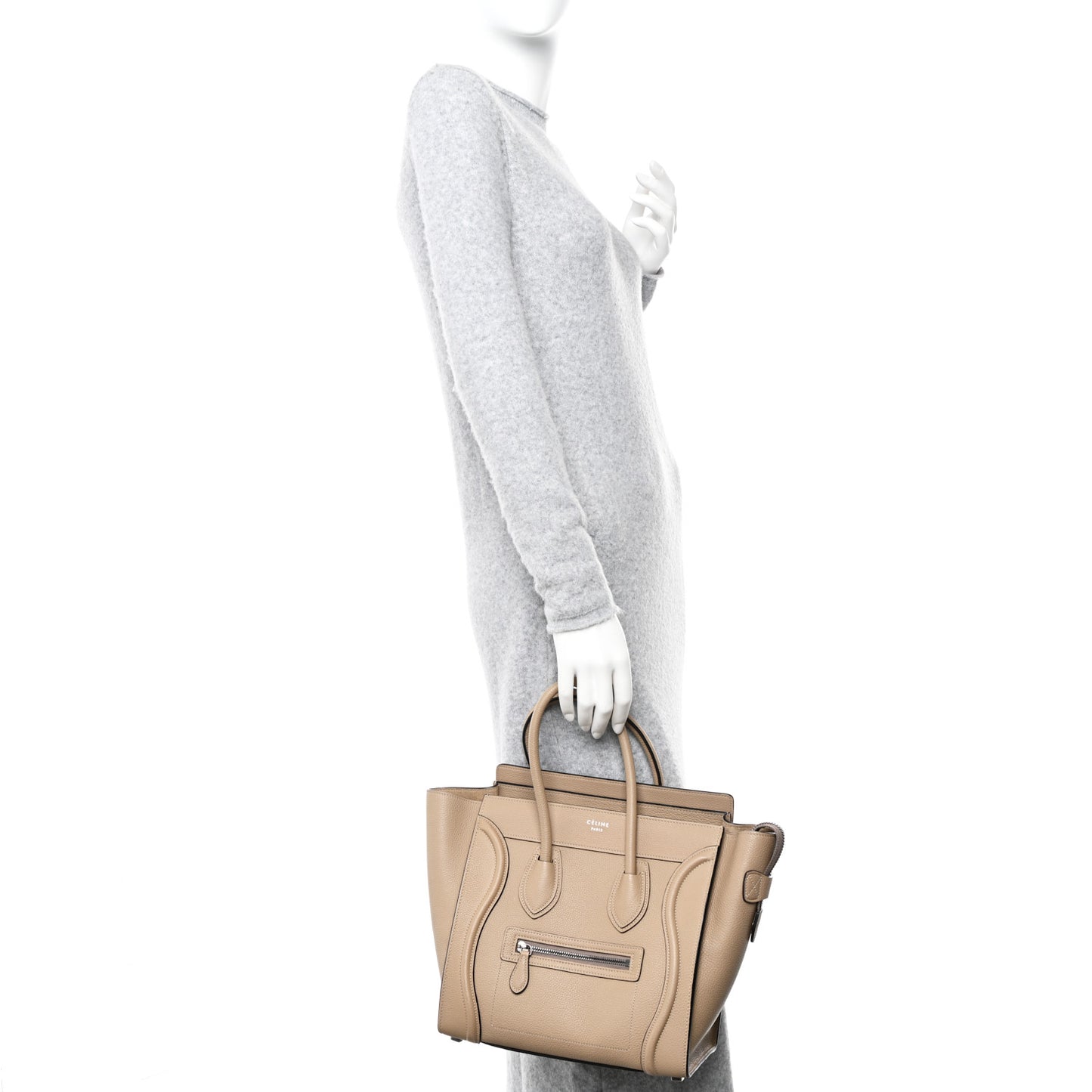 Drummed Calfskin Micro Luggage Dune