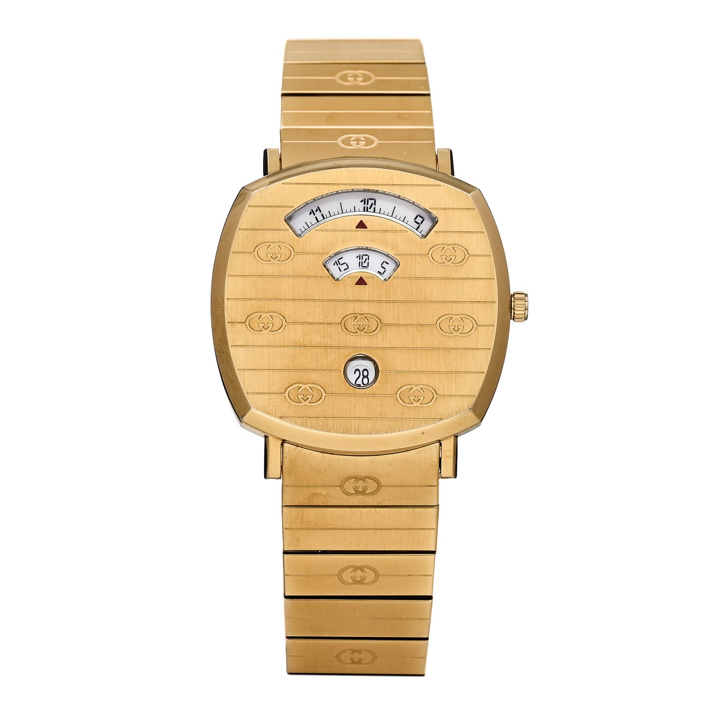 Stainless Steel 38mm Grip Quartz Watch Gold