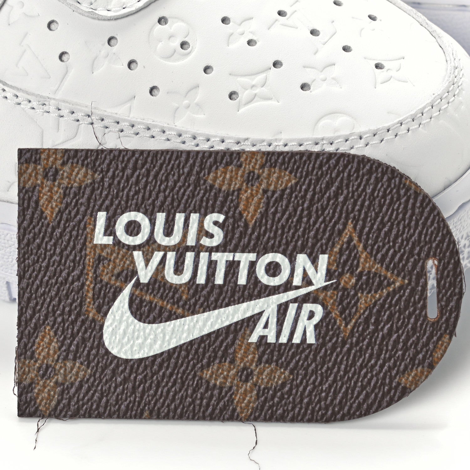 Louis Vuitton X NIKE AIR FORCE 1 Calfskin Monogram Mens Low Top Sneakers 7.5 White 11 of 15
