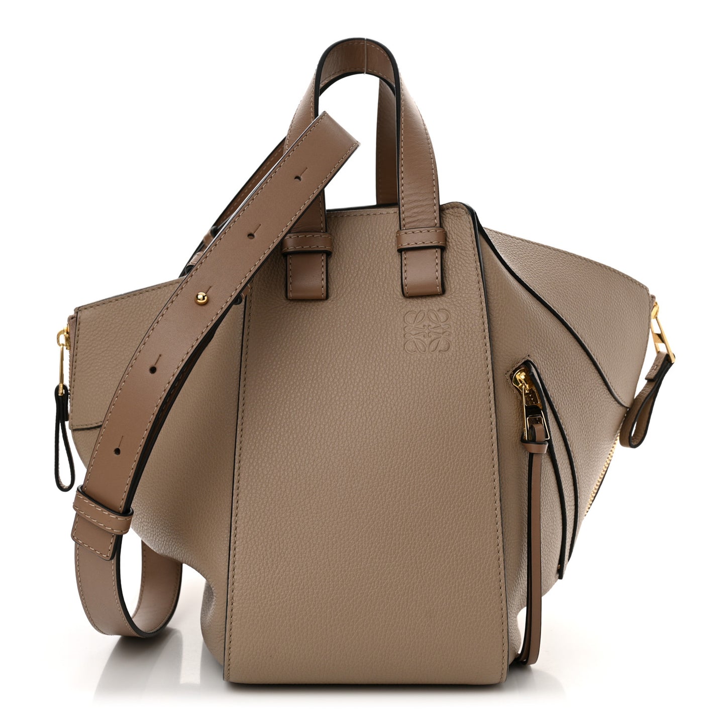 Calfskin Small Hammock Shoulder Bag Sand Mink