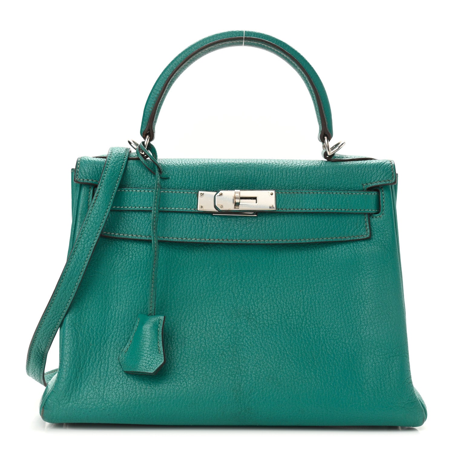 Hermes Chevre De Coromandel Kelly Retourne 28 Bleu Paon 1 of 15