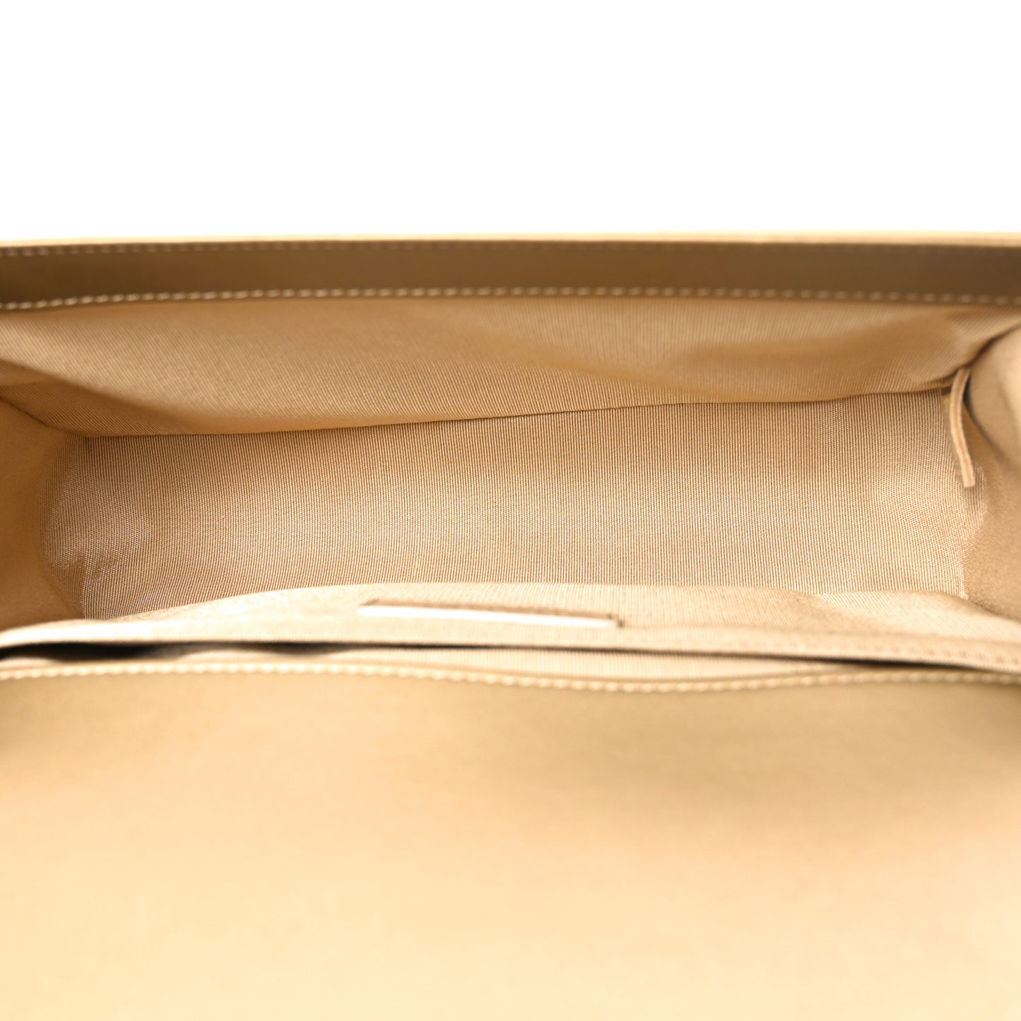 Metallic Patent Calfskin Quilted Medium Boy Flap Gold