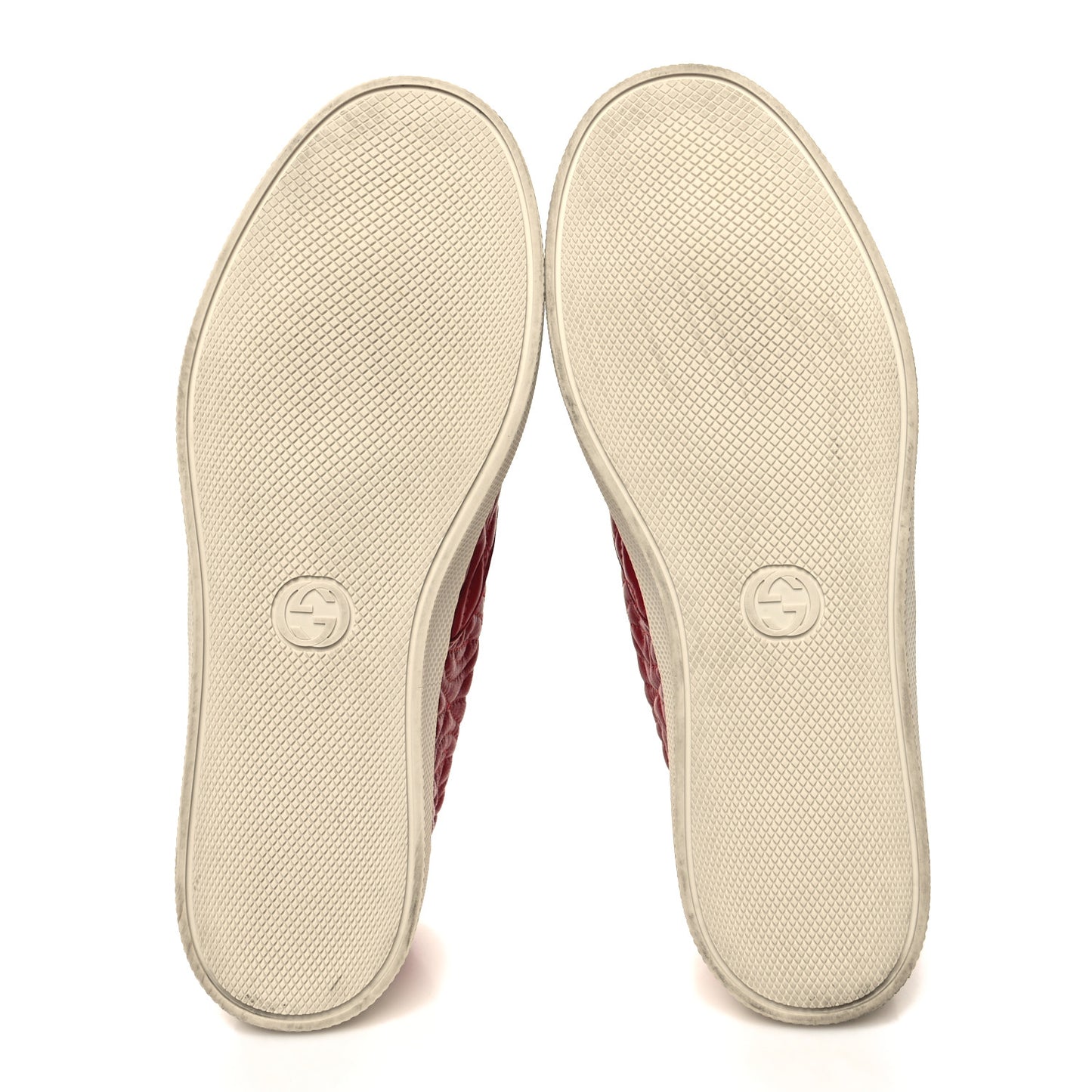Nappa Web G Rhombus Quilted Mens Slip On Sneakers 9 Hibiscus Red Rosso