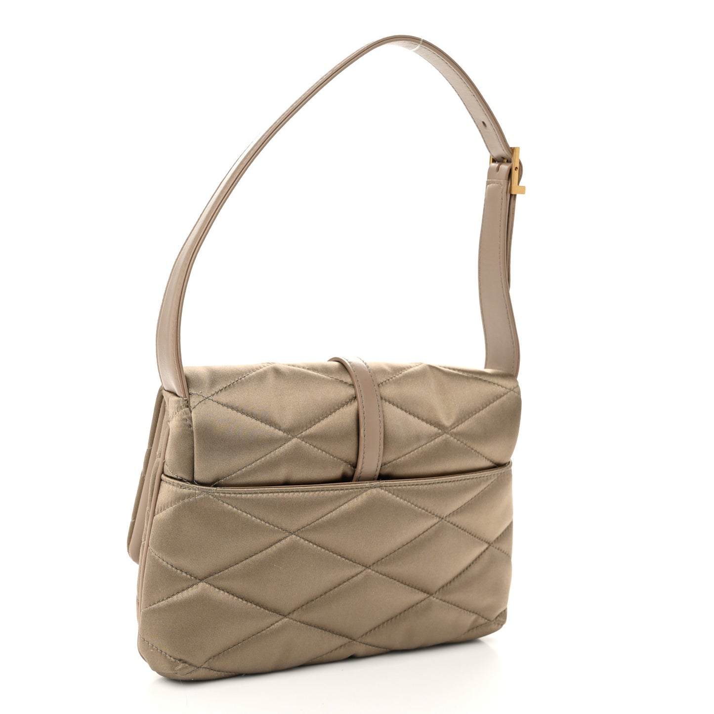 Satin Quilted Le 57 Diamond Shoulder Bag Mouse
