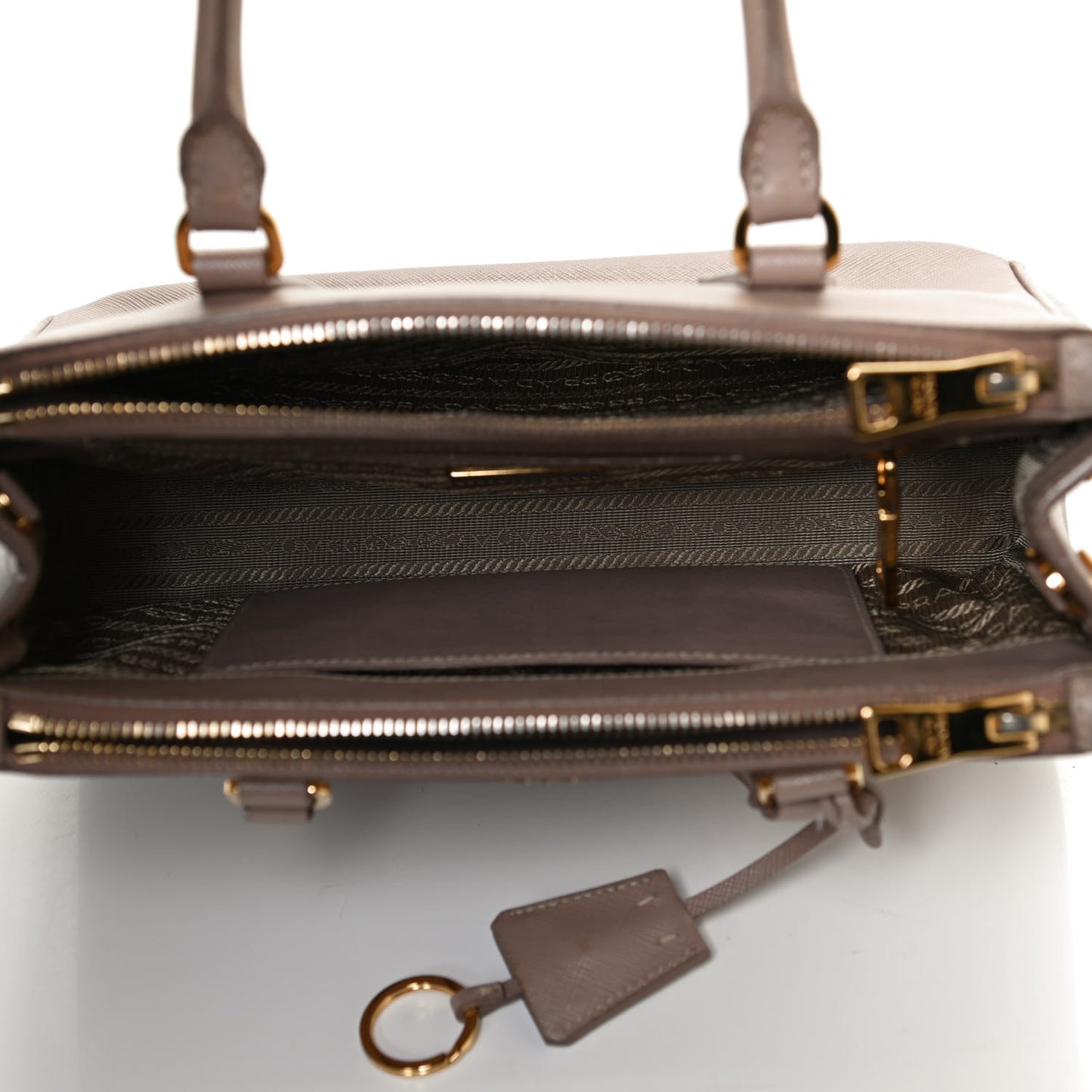 Saffiano Mini Galleria Double Zip Tote Cammeo