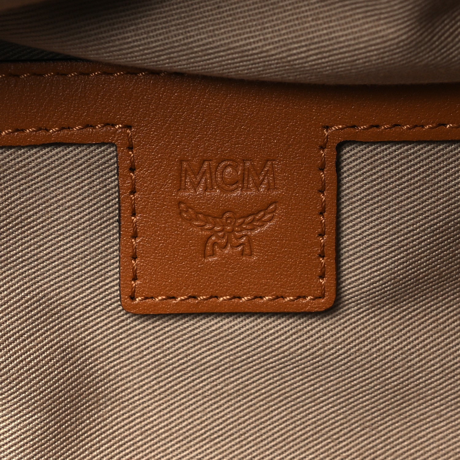 MCM Visetos Medium Fusten Belt Bag Cognac 6 of 9