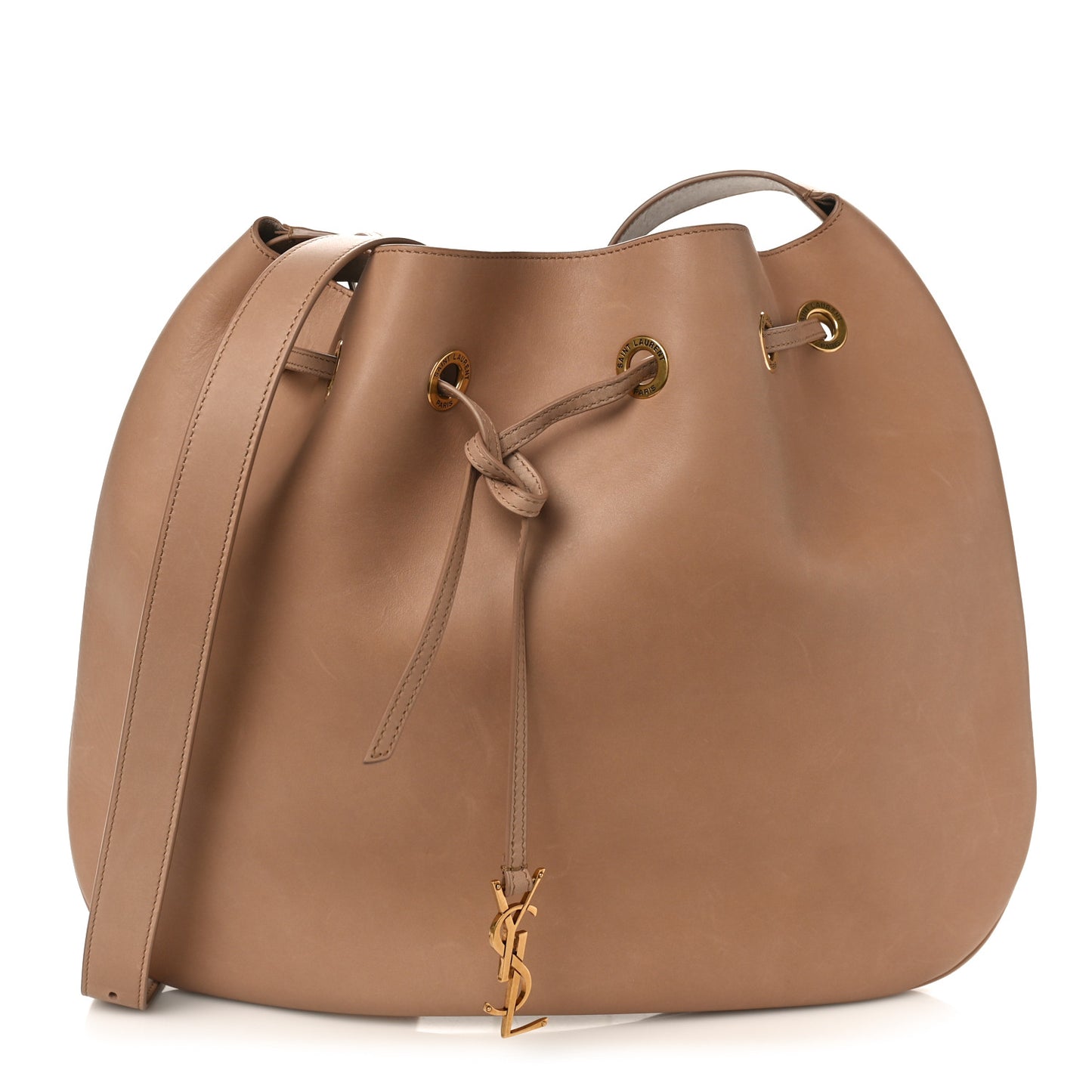 Calfskin Medium Paris VII Flat Hobo Biscuit Beige