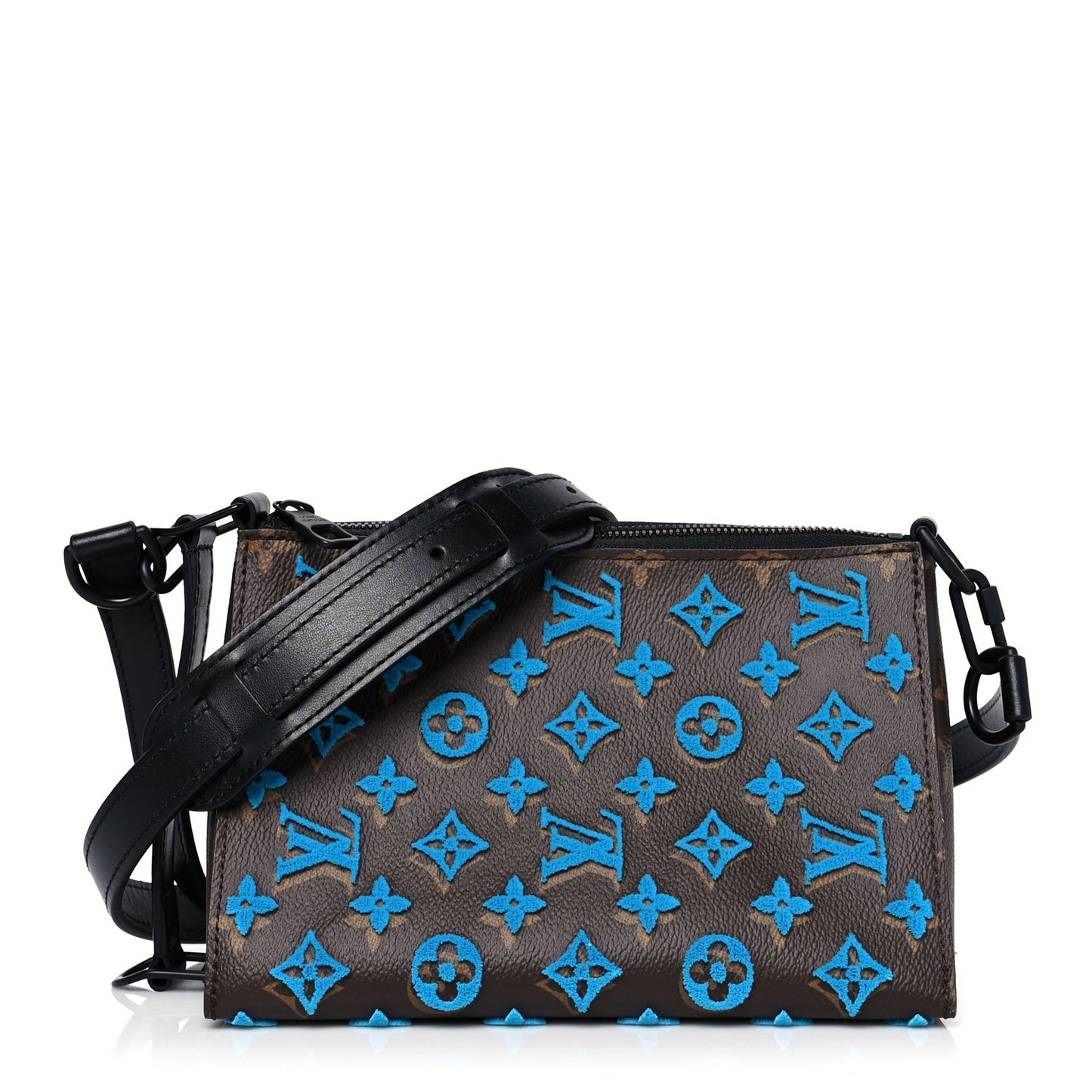 Monogram Tuffetage Triangle Messenger Turquoise