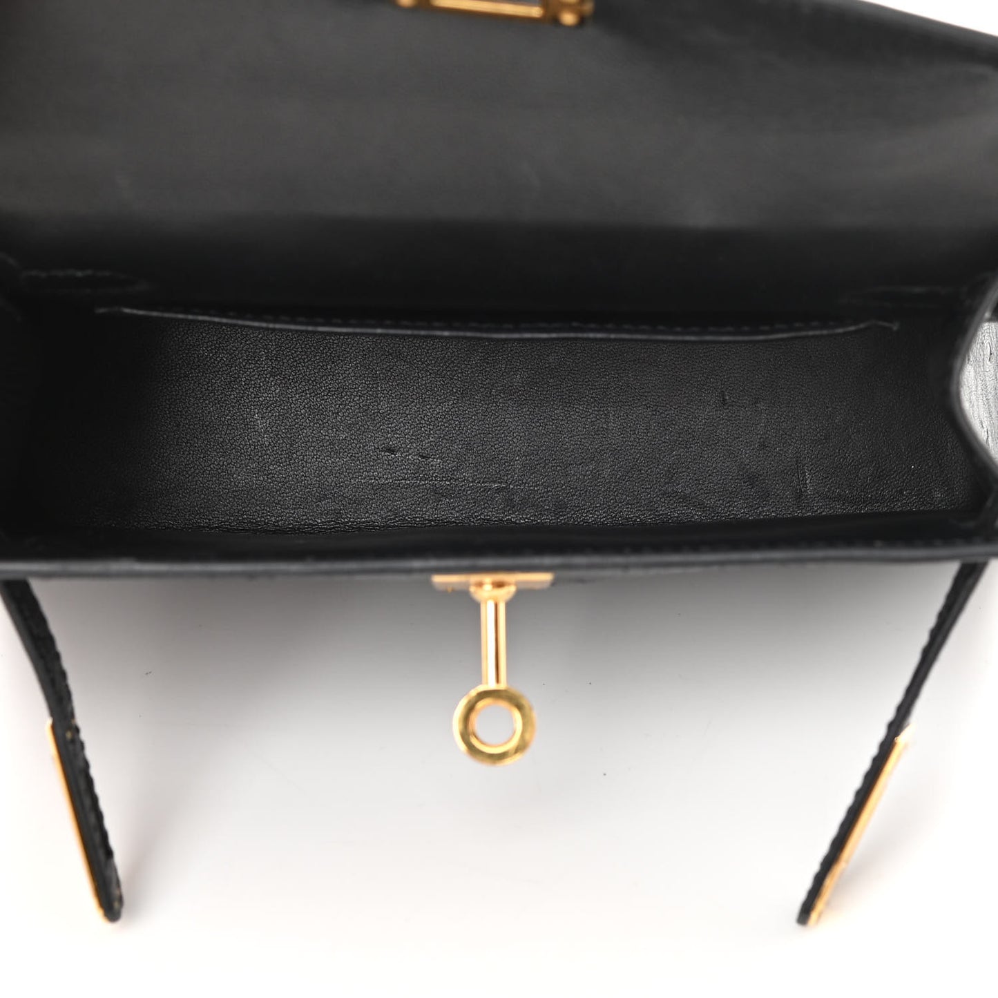 Ostrich Kelly Sellier Mini 20 Black