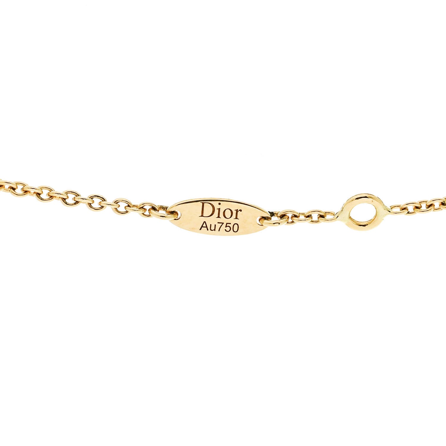 Christian Dior 18K Yellow Gold Diamond Mother of Pearl Rose Des Vents Heart Necklace 5 of 6