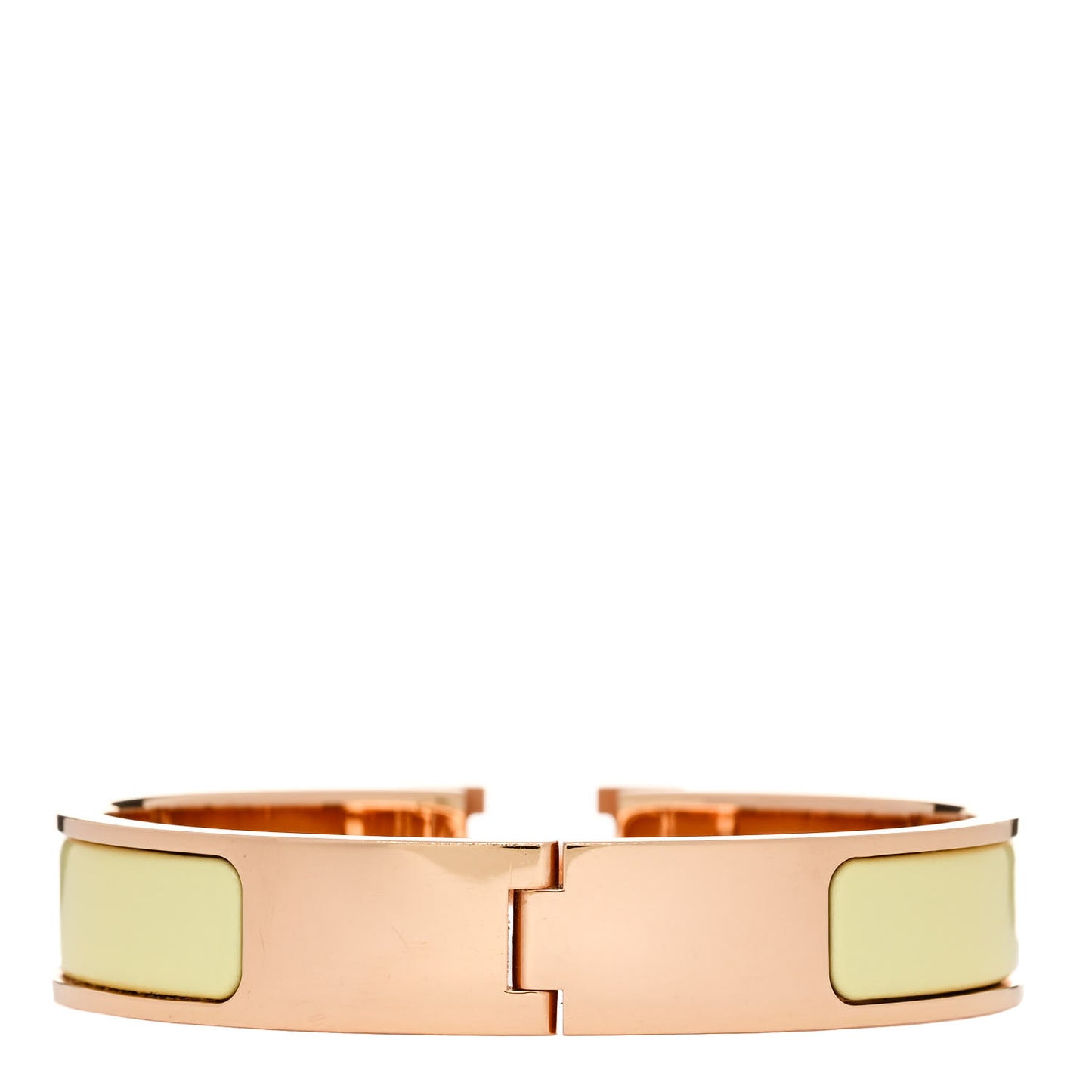 Enamel Narrow Clic Clac H Bracelet PM Jaune Citron