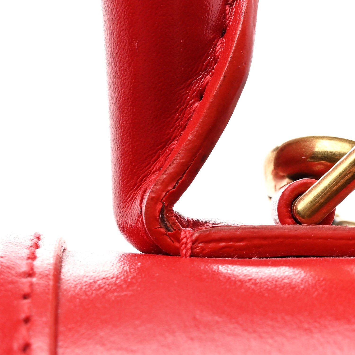 Balenciaga Shiny Box Calfskin Medium Hourglass Top Handle Bag Bright Red 12 of 14