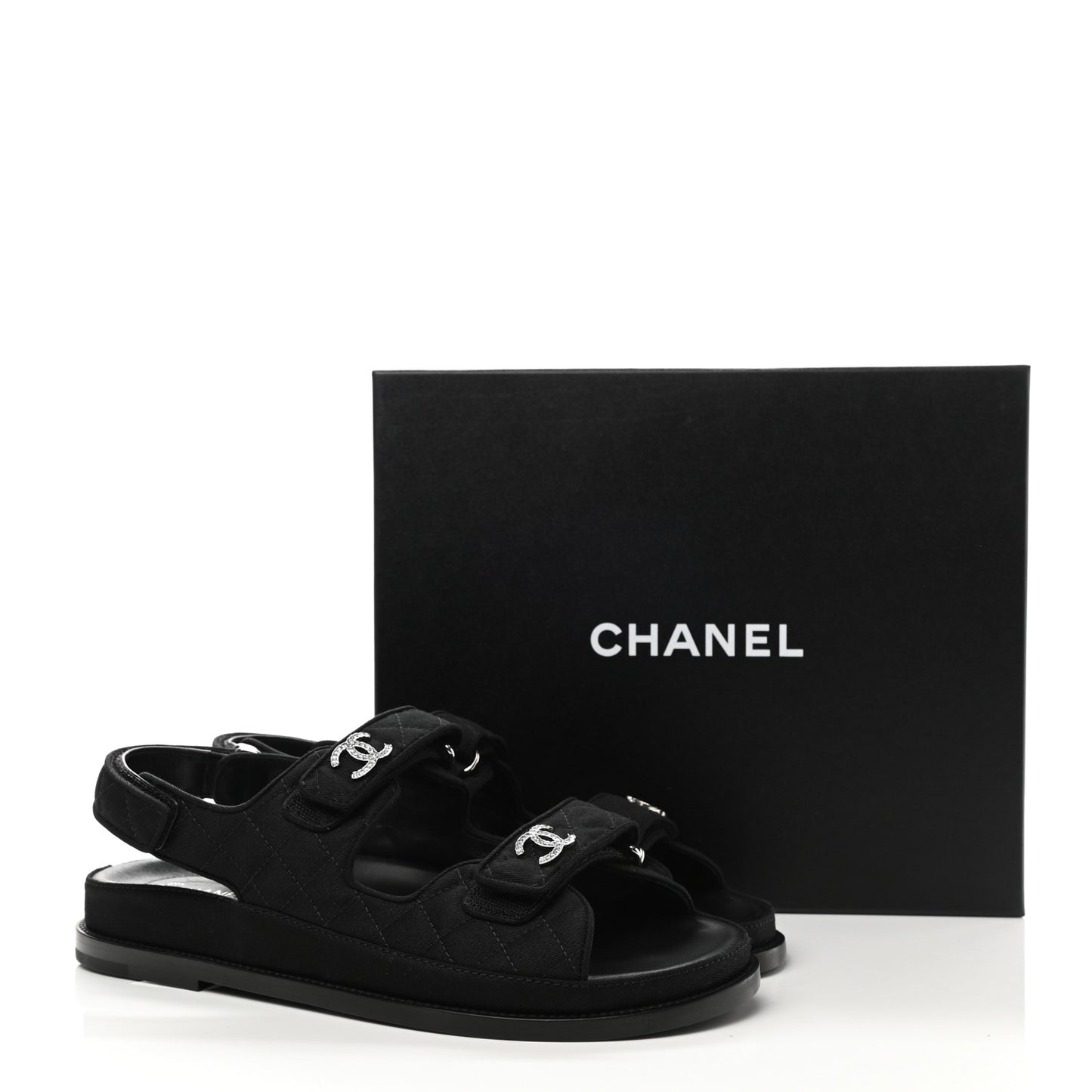 Mixed Fibers Velcro Dad Sandals 41 Black